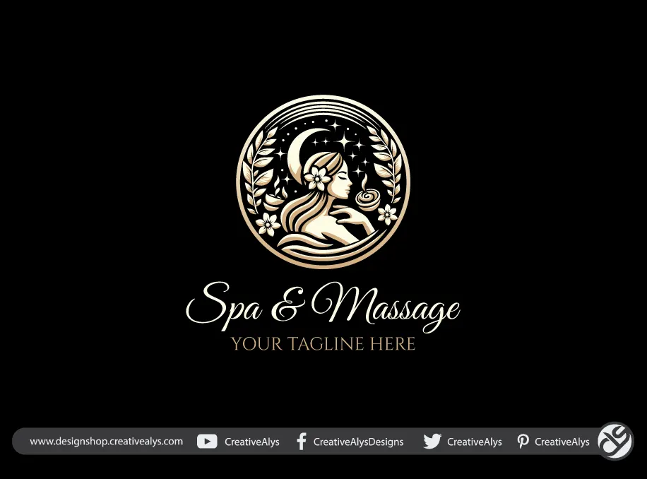 Modern Spa & Massage Logo Design - Pre-Made & Customizable
