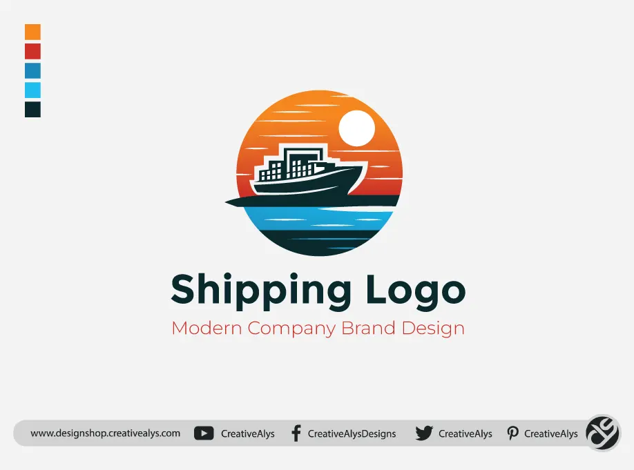 Modern Shipping Company Logo – Vector Design